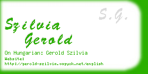 szilvia gerold business card